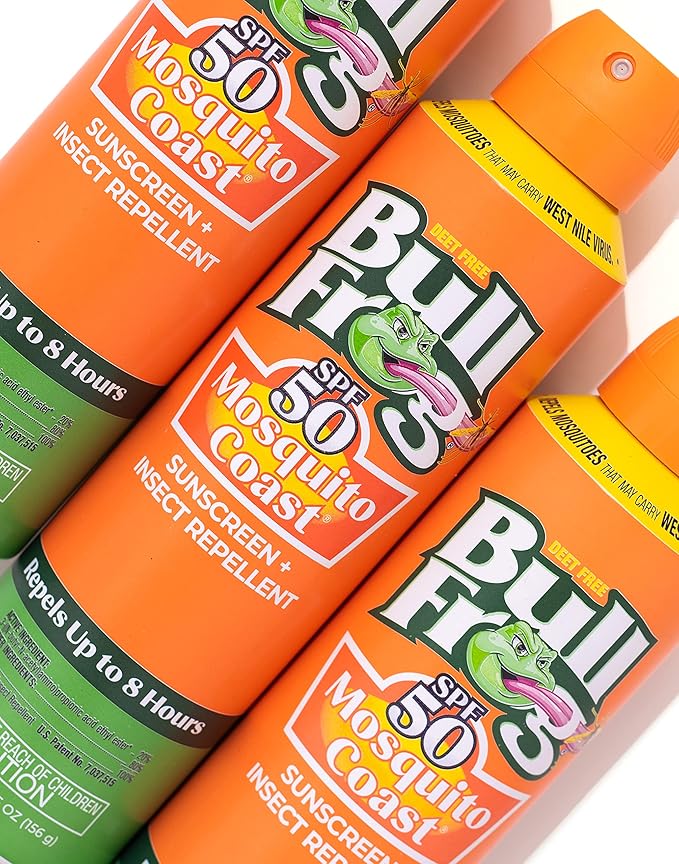 Bullfrog Mosquito Coast Sunscreen SPF50 + Insect Repellant 5.5oz Continuous Spray 2pk
