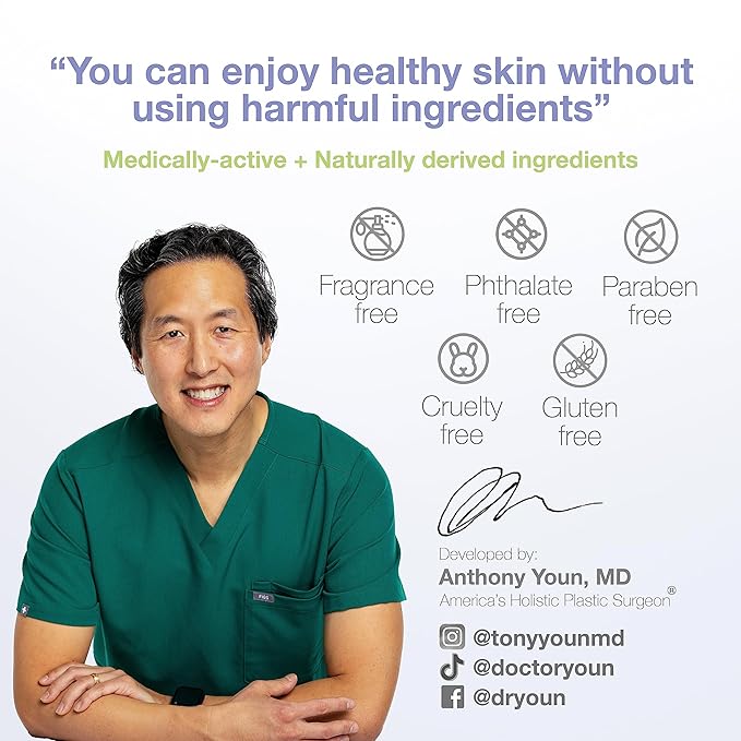 YOUN Beauty Wash-Off Exfoliating Face Wash by Dr. Anthony Youn ? Paraben-Free Gentle Face Exfoliator with Shea Butter Vitamin E Jojoba Oil and Grapeseed Oil (100 ml)