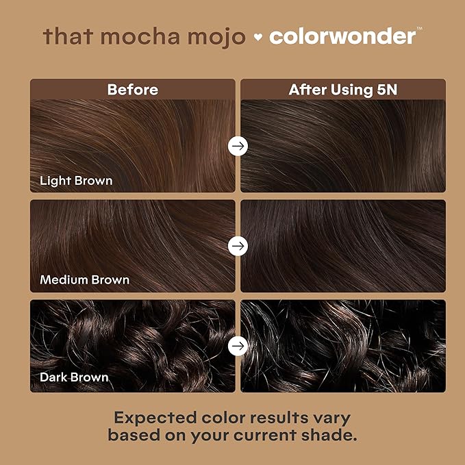 Madison Reed colorwonder Demi-Permanent Hair Color Effortless At-Home Hair Dye Ammonia-Free Cruelty-Free That Mocha Mojo (5N Dark Brown) Pack of 1
