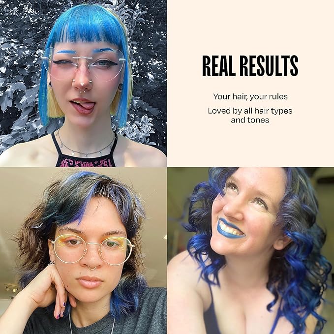 Overtone Semi Permanent Hair Color Conditioner Indigo Iris 8 oz Nourishing Damage-Free Color Depositing Mask for All Hair Types with Shea Butter &amp Coconut Oil Vegan &amp Cruelty-Free