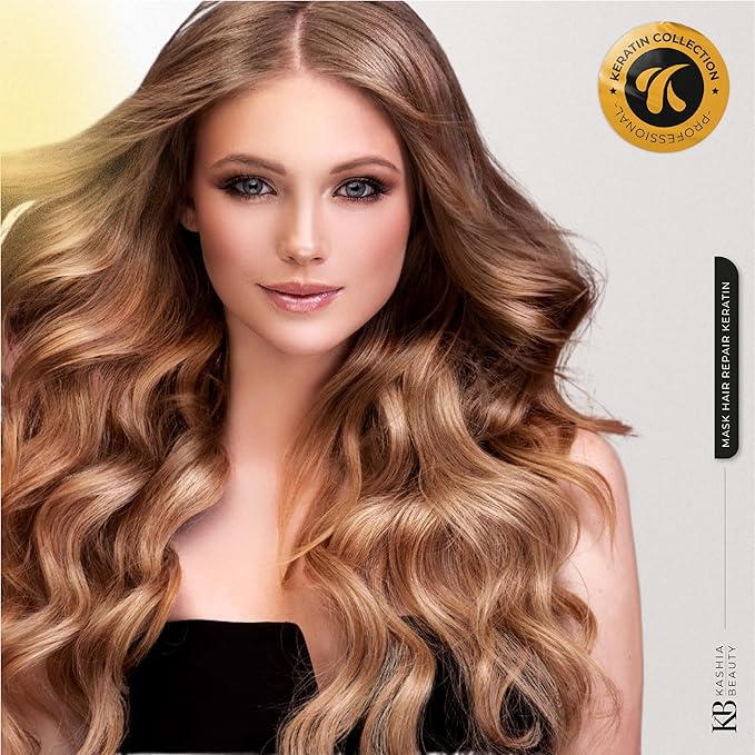 Kashia Beauty Keratin Hair Repair Mask 3.5 oz ? Deep Conditioning Treatment with Jojoba Oil Silk &amp Collagen ? Restores Damaged Chemically Treated Hair ? Anti-Frizz &amp Hydrating Repair Cream