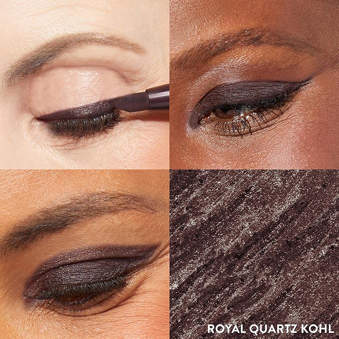 LAURA GELLER NEW YORK Kajal Longwear Kohl Eyeliner Pencil - Royal Quartz - Caffeine and Vitamin E - Smooth &amp Blendable Liner - Built-In Sharpener