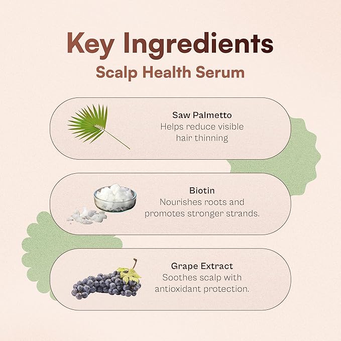 Nunzio Saviano Scalp Health Serum ? Supports Hair Growth Reduces Thinning &amp Strengthens Roots ? With Saw Palmetto Biotin &amp Probiotics for Hair ? Made in Italy ? 3.38 oz