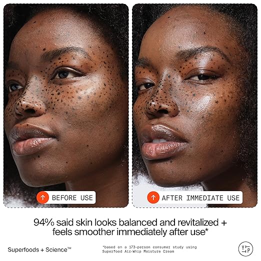 Youth To The People Superfood Air-Whip Moisture Cream - Kale + Green Tea Hyaluronic Acid Face Moisturizer Smooths + Hydrates Up to 48HR with Dewy Glow Non-Greasy Lightweight Gel Non-comedogenic