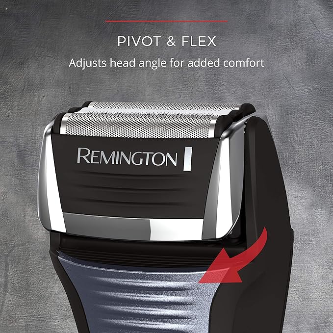 Remington F5 Power Series Foil Shaver Electric Razor for Men Cordless Rechargeable with Pop Up Trimmer Pivot &amp FlexFoil Technology Lightweight Handheld Design Black