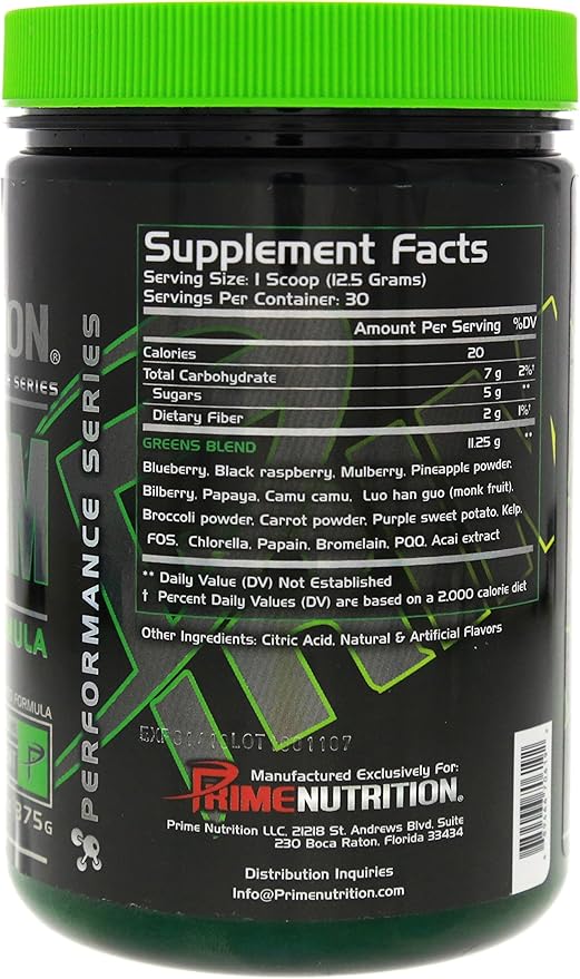 Phytoform | Fruits &amp Greens | Prime Nutrition | 375g | 30 Servings (Kiwi-Strawberry)