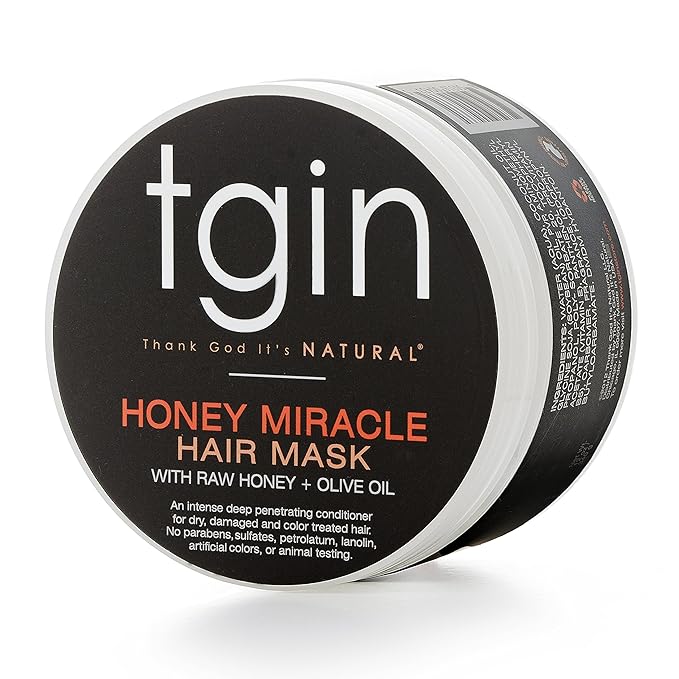 tgin Butter Cream Daily Moisturizer and Honey Miracle Hair Mask Duo for Curly Coily and Wavy Hair Rich Moisture and Deep Conditioning for Dry Hair 12 oz (Set)