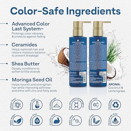 ColorProof Instant Reboot Treatment Masque 8.1 Fl. Oz. (2 Pack) Hair Mask Lightweight 2-Step Hair Mask for Damaged Hair with Color Protection Coconut &amp Lemongrass Scent