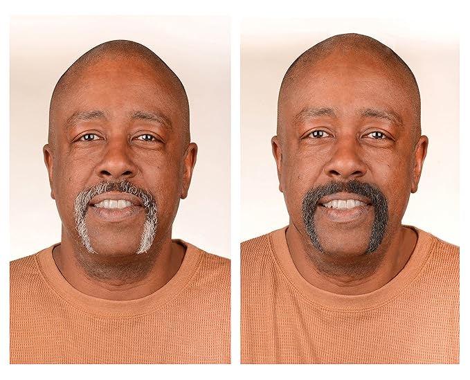 The Younger Looking Beard (Dark Brown) Beard and Mustache Darkener. Non Allergenic. 1 Minute Brush On