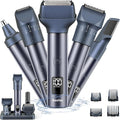 Beard Trimmer for Men Electric Razors and Hair Clippers Set Precision Dial Adjustable 20 Settings All-in-One Shaving Kit for Mens Face Head Nose Body IPX7 Waterproof Wet/Dry USB-C Charge Dock
