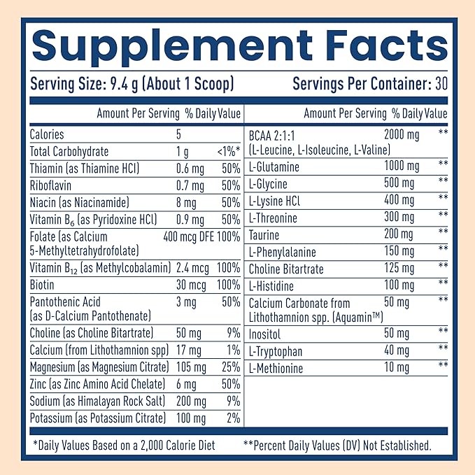 NativePath Native Hydrate Zero Sugar Electrolytes Powder with BCAAs Tangerine Hydration Keto &amp Paleo Friendly 30 Servings