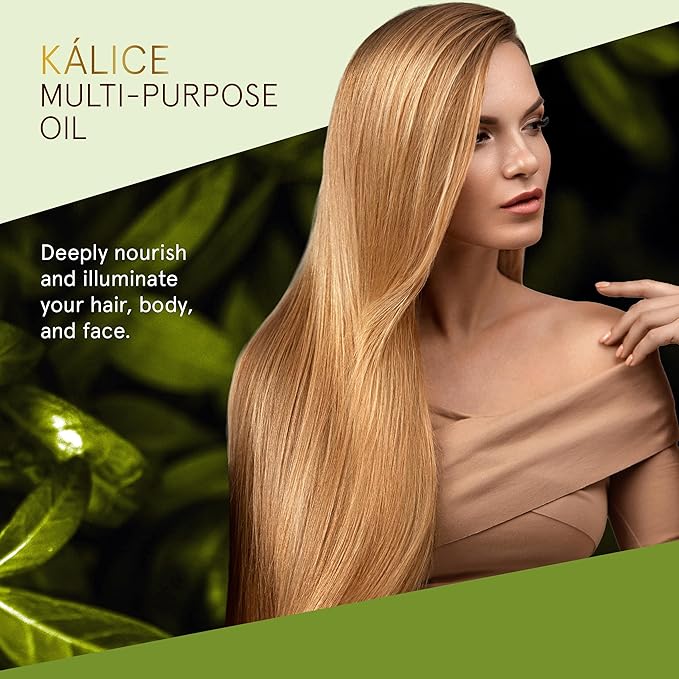 INOAR Kalice ?leo Essential Oil Blend Multi-Purpose Moisturizing &amp Regenerating Serum for Hair Face &amp Body 3.4 fl oz
