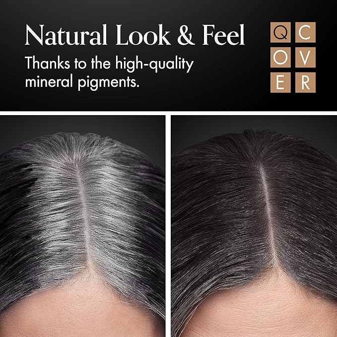 Michel Mercier Hair Root Touch Up Spray with Unique Applicator Protects Hairline and Scalp Health Fast and Easy Grey Hair Cover Up Concealer for Women and Men (Black)