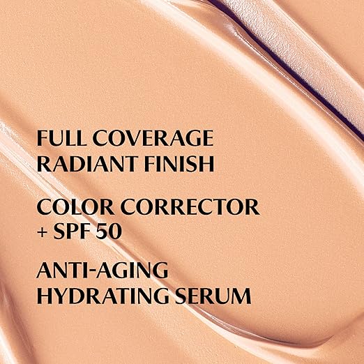IT Cosmetics CC+ Cream Illumination - Radiant Full Coverage Foundation With SPF 50+ Color Corrector &amp Hydrating Anti-Aging Serum Hydrolyzed Collagen + Peptides Normal to Dry Skin - 1.08 fl oz