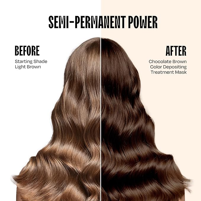 Overtone Semi Permanent Hair Color Conditioner Chocolate Brown 8 oz Nourishing Damage-Free Color Depositing Mask for All Hair Types with Shea Butter &amp Coconut Oil Vegan &amp Cruelty-Free
