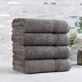 Superior Egyptian Cotton Bath Towel Set Towels for Home Bathroom Master Guest Bath Decor Essentials Quick Dry Absorbent Large Body Towels Spa Hotel Resort Adult Kids Set of 4 Charcoal