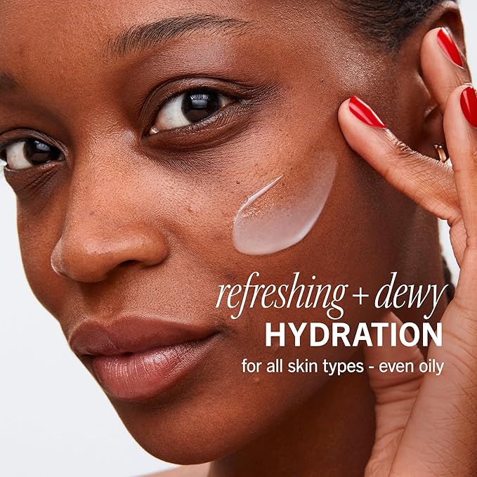 First Aid Beauty - Hydrating Dewy Gel Cream Lightweight Oil-Free Facial Moisturizer with Hyaluronic Acid and Ceramides Helps Reduce Excess Oil Build Up &amp Improve Skins Hydration 1.9 FL oz