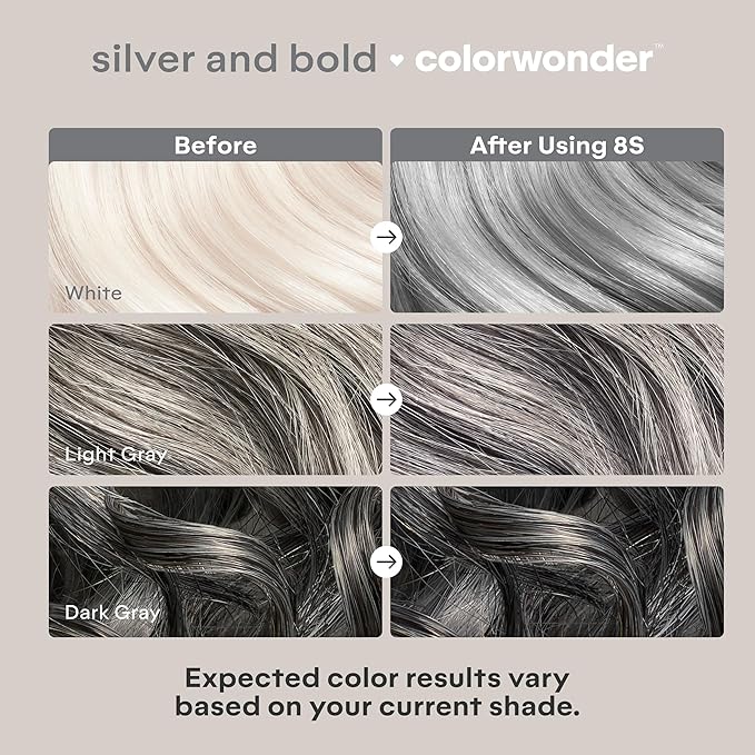 Madison Reed colorwonder Demi-Permanent Hair Color Effortless At-Home Hair Dye Ammonia-Free Cruelty-Free Silver and Bold (8S Silver Steel) Pack of 1