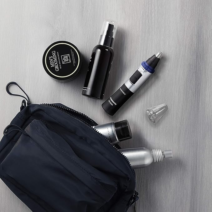 Panasonic ER-GN30-K Nose Ear n Facial Hair Trimmer Wet/Dry with Vortex Cleaning System Black