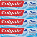 Colgate Max Clean Whitening Foaming Toothpaste with Fluoride Effervescent Mint 6 Ounce 4 Pack