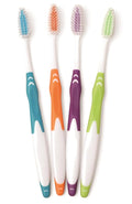 FRESHMINT Individually Wrapped Bulk Premium Toothbrushes (144 Pack) Oversized Easy Grip Rubber Handle Soft Multi Color Nylon Bristles Perfect for Travel Hotel Donation