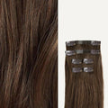 Luxy 100% Remy Human Hair Extensions for Thin Hair Thinning Hair Fill-Ins ? 6 Seamless Wefts Multi-Dimensional Color Blend - Natural-Looking Volume &amp Coverage 80 grams 16 Neutral Brown Thinning