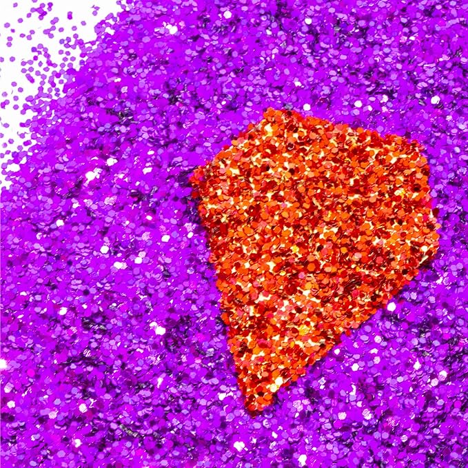 BAZIC Products Glitter Shaker 1 LB Purple Color Sparkling Powder in Large Jar for Slime Paints Crafts Nail Art Polish Skin Halloween Party 1-Pack