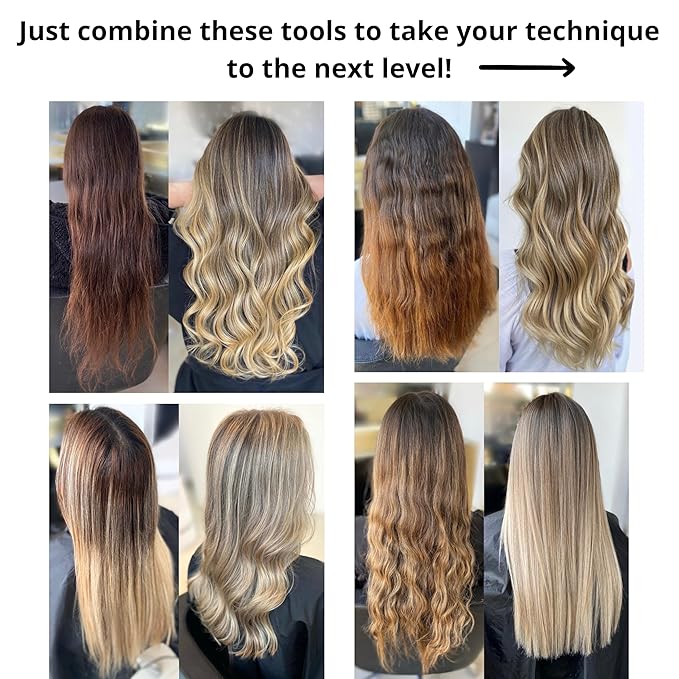 Balayage Hair Dye Kit | Highlight kit ? Balayage Board Paddle | highlighting Foiling Board - 3 Highlighting Combs | Highlight comb &amp Teasing Clip Comb | 5 Professional Tools for hairstylists