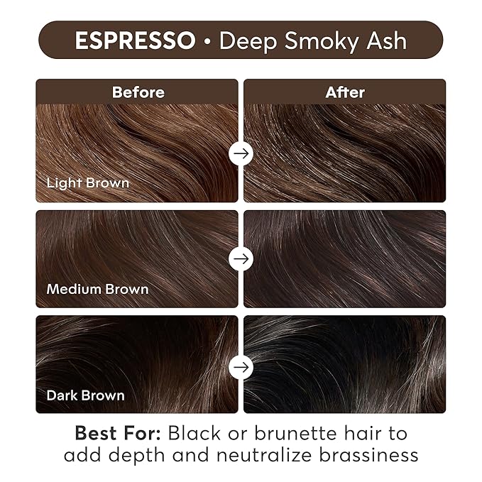 Madison Reed Color Reviving Gloss Espresso - Brown Semi-Permanent Hair Dye Enhances Hair Color &amp Corrects Tone Adds Brilliant Shine Keratin &amp Argan Oil 4 Fl Oz (118 mL)