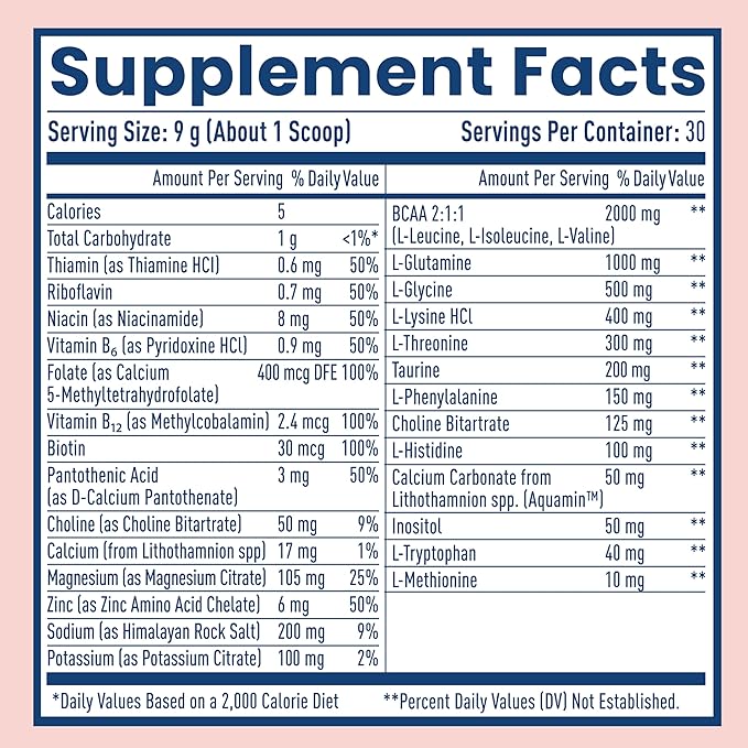 NativePath Native Hydrate Zero Sugar Electrolytes Powder with BCAAs Mixed Berry Hydration Keto &amp Paleo Friendly 30 Servings