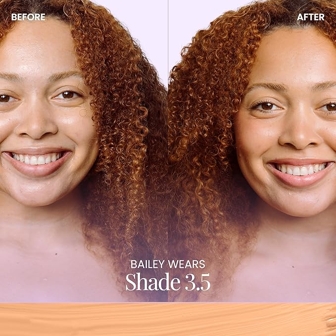 Naked Sundays BeautyScreen??SPF 50 Mineral Peptide Foundation Tint 2-in-1 Skin Tint &amp Mineral Sunscreen- Radiant Buildable Coverage Acne-Safe (3.5 Light Medium Cool 1.01 Oz)