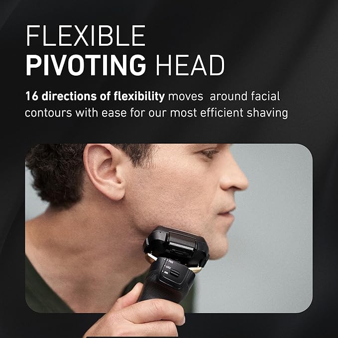 Panasonic Electric Razor for Men Electric Shaver for Men ARC5 with Premium Automatic Cleaning and Charging Station Wet Dry Shaver Cordless Razor with Pop-Up Trimmer ES-LV97-K Black