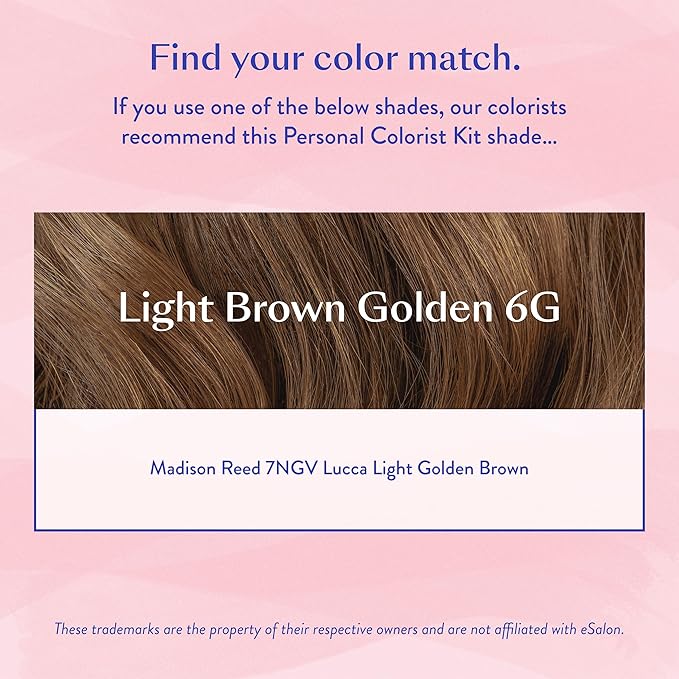 eSalon Permanent Hair Color &amp Dye Kit - Light Brown Golden - Professional-Grade Ammonia-Free Personal Colorist for Up To 100% Gray Coverage on All Hair Types