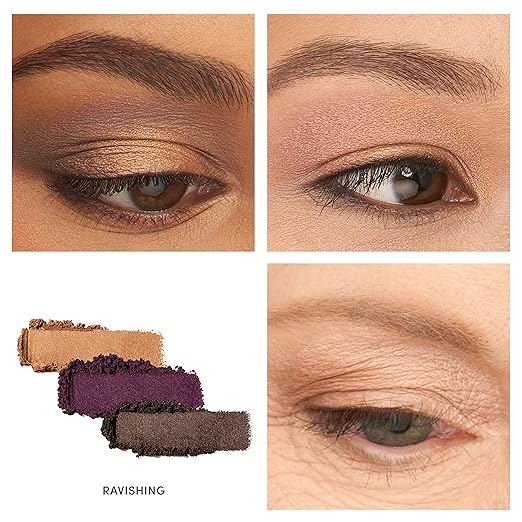 jane iredale PurePressed Eye Shadow Triple Highly Pigmented Mineral Based Eye Color Long Lasting &amp Crease Resistant Formula Safe for Sensitive Eyes