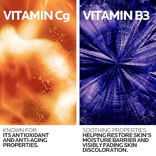 La Roche-Posay Vitamin C Brightening Face Wash Gentle Foaming Facial Cleanser with Vitamin Cg and Vitamin B3 to Brighten and Even Skin Tone Vitamin C Face Wash that Cleanses Dirt &amp Makeup 200ml