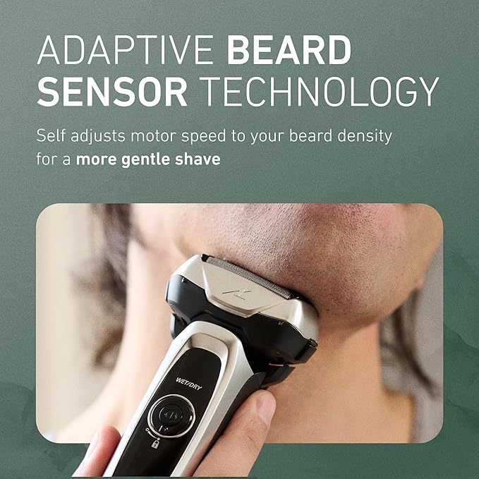 Panasonic ARC5 Electric Razor for Men with Pop-Up Trimmer Wet/Dry 5-Blade Electric Shaver with Intelligent Shave Sensor and Multi-Flex Pivoting Head ? ES-LV65-S (Silver)