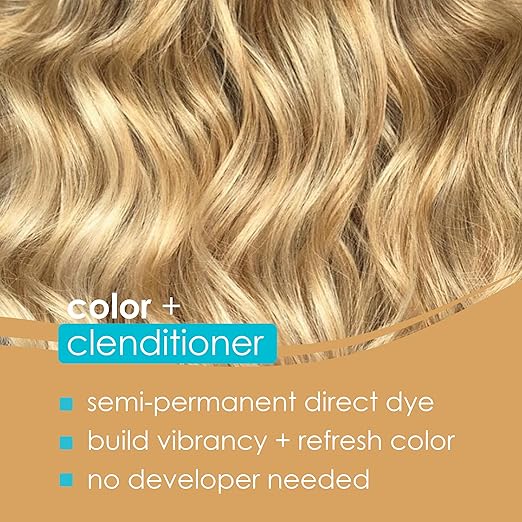 Keracolor Color + Clenditioner 3-in-1 Color-Depositing Conditioner Gentle Cleansing Conditioner Infusing Semi-Permanent Hair Color 9 Shades 33.8 Fl Oz