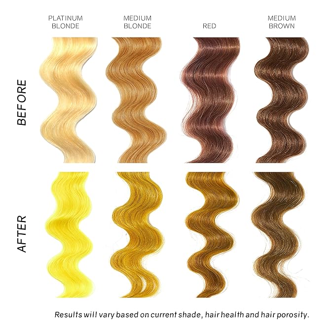 Overtone Semi Permanent Hair Color Conditioner Extreme Yellow 8 oz Nourishing Damage-Free Color Depositing Mask for All Hair Types with Shea Butter &amp Coconut Oil Vegan &amp Cruelty-Free