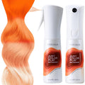 Just Color Hair Dye Spray | Semi-Permanent | 10-Minute Process | Custom Color Options | Clementine Orange | Leave in Conditioner | Ammonia &amp PPD Free | Lasts 8-12 Washes | Pack of 2