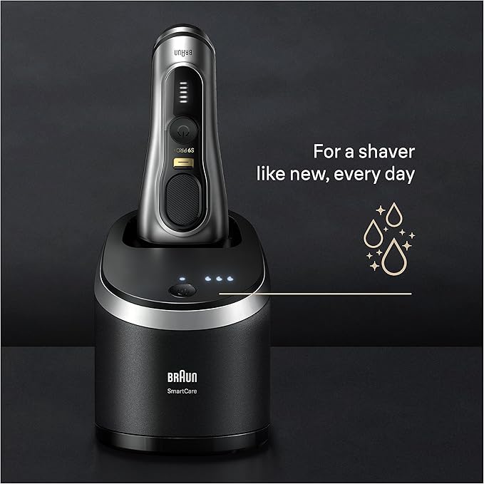 Braun Series 9 PRO+ Electric Razor for Men 5 Pro Shave Elements &amp Precision Long Hair Trimmer 6in1 SmartCare Center Wet &amp Dry Electric Shaver for Smooth Skin with 60min Battery Runtime 956