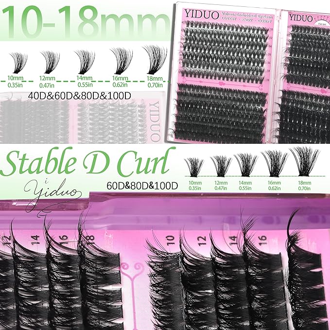6 Box Mix Lashes Clusters Kit Gift Packs 1686Pcs with 2X Bond&ampSeal Volume Mega/Bottom Soft Extension False Eyelash D Curl Wispy Natural DIY Individual Fake Eyelashes for Beginners Bulk Pack
