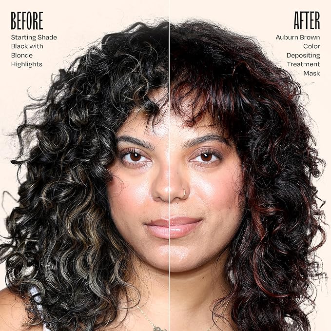 Overtone Color Depositing Semi-Permanent Hair Dye Conditioner - 8 oz For Natural &amp Color-Treated Hair Moisturizing Shea Butter &amp Coconut Oil - Vegan &amp Cruelty-Free Auburn Brown