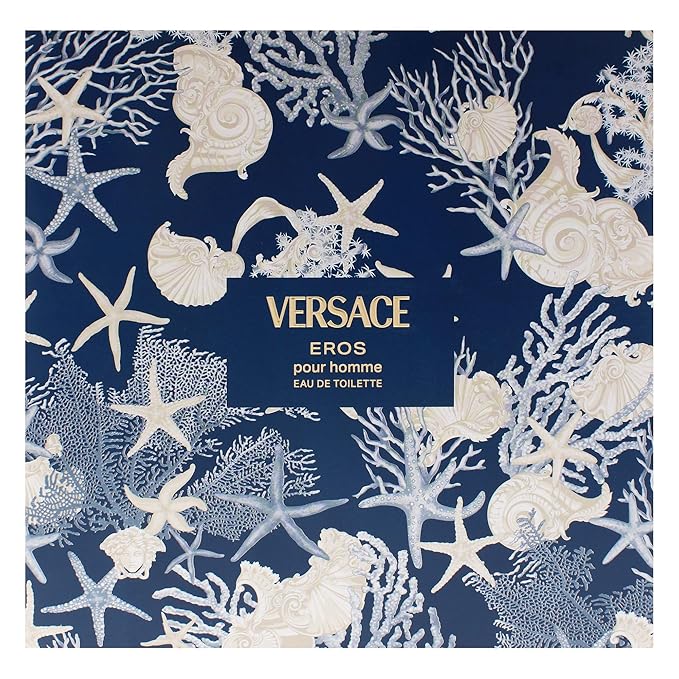Versace Eros by Versace for Men - 3 Pc Gift Set 3.4oz EDT Spray 0.17oz EDT Spray Vial (Mini) 5oz Shower Gel