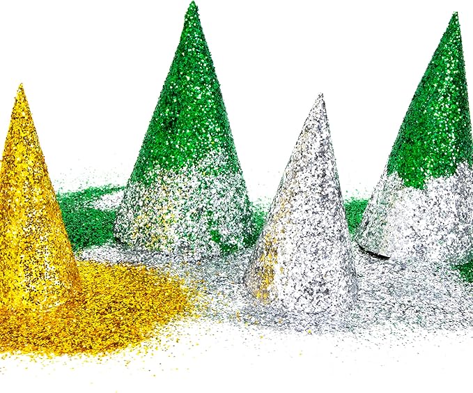 BAZIC Products Glitter Shaker 1 LB Green Color Sparkling Powder in Large Jar for Slime Paints Crafts Nail Art Polish Skin Halloween Party 1-Pack