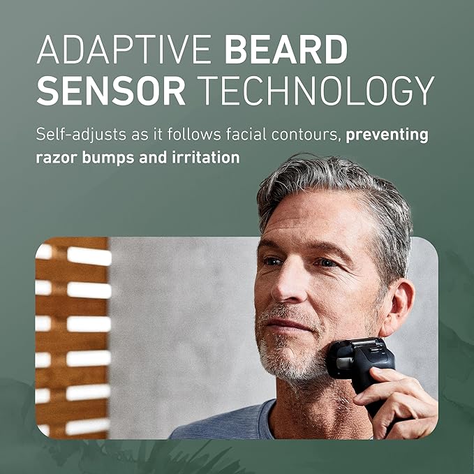 Panasonic ARC6 Electric Razor for Men Face Wet &amp Dry Shavers for Men with Foil Shaver Pop-up Trimmer Ultra-Fast 6-Blade Smart Shave Sensor 22D Flexible Pivoting Head - ES-LS8A-K (Black)