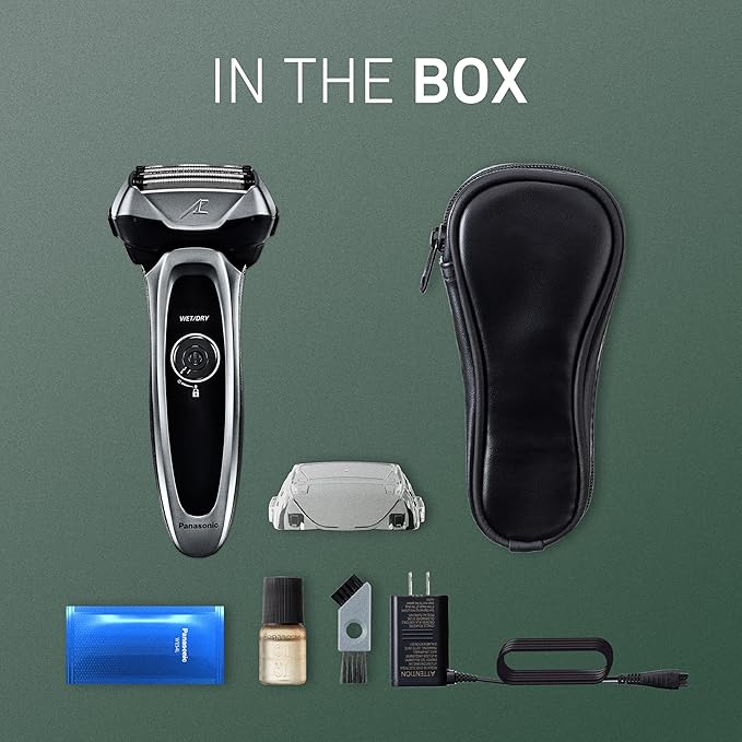 Panasonic ARC5 Electric Razor for Men with Pop-Up Trimmer Wet/Dry 5-Blade Electric Shaver with Intelligent Shave Sensor and Multi-Flex Pivoting Head ? ES-LV65-S (Silver)
