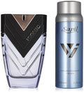 Sapil Perfumes ?œIconic??for Men Giftset ? Long lasting Enticing scent for everyday from Dubai ? Aromatic Woody scent ? EDP 3.4 Oz (100ml) + Deo 5.1 oz (150ml)