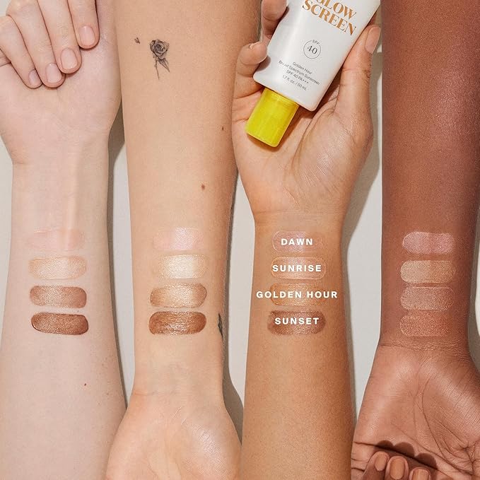 Supergoop! Glowscreen SPF 40 Sunrise (Champagne Glow) - 1.7 fl oz - Glowy Primer + Broad Spectrum Tinted Sunscreen - Helps Filter Blue Light - Hydration - Hyaluronic Acid &amp Vitamin B5