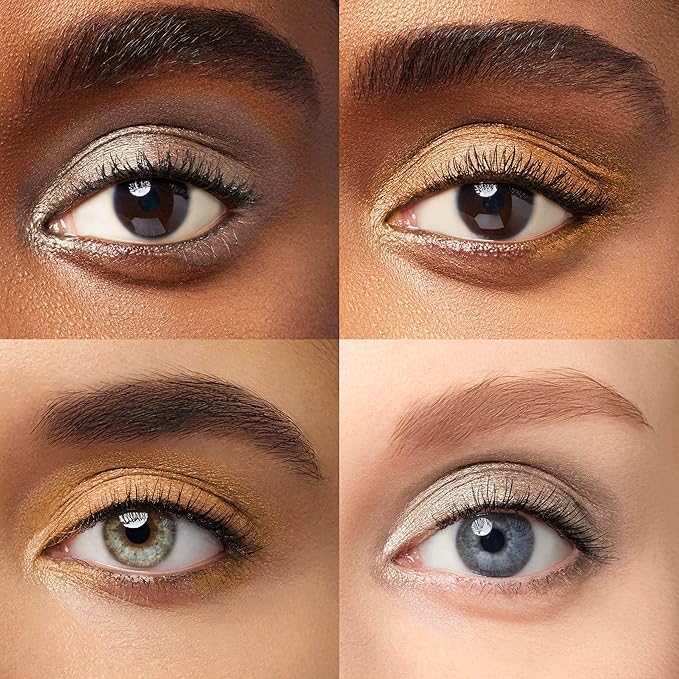 Julep Eyeshadow 101 Cr?me-to-Powder Waterproof Eyeshadow Stick Duo ? Long-Lasting Crease-Proof Easy Apply with Built-in Smudger - Silver Moonlight Shimmer &amp Honey Gold Shimmer
