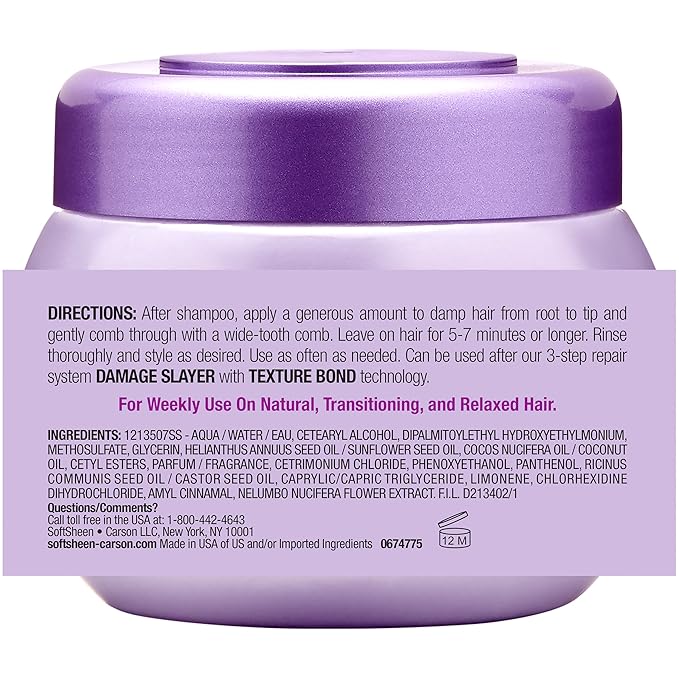 Dark and Lovely Damage Slayer The Hydrator Steam Conditioning Mask 9 Ounce (Packaging May Vary)